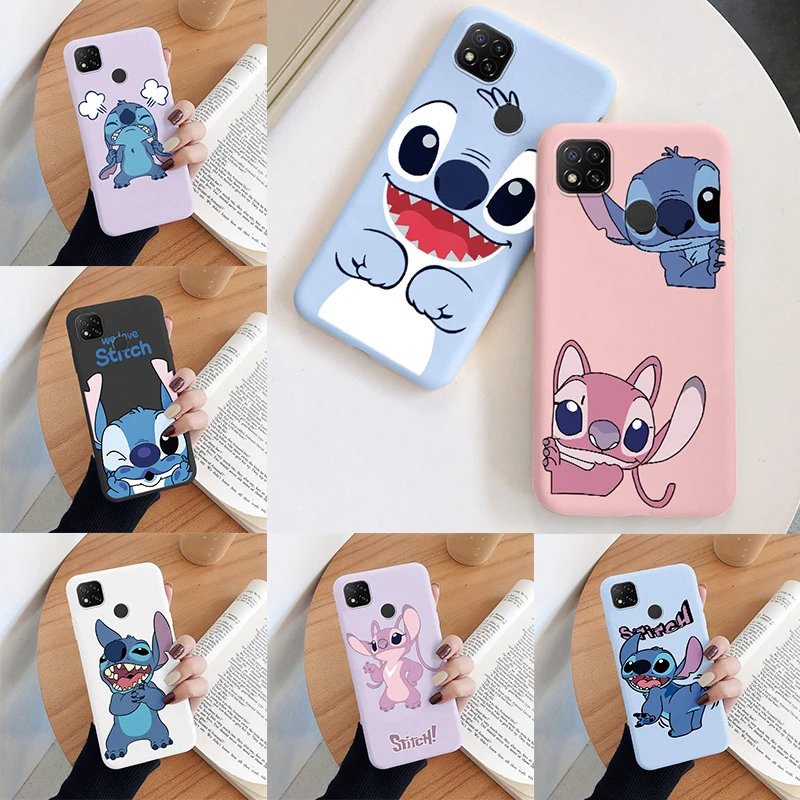 Lilo Stitch Phone Case For Redmi 9C NFC Camera Protect Soft Cover Silicone Cute Cartoon Funda For Redmi 9C Redmi9C NFC 9 C Capa