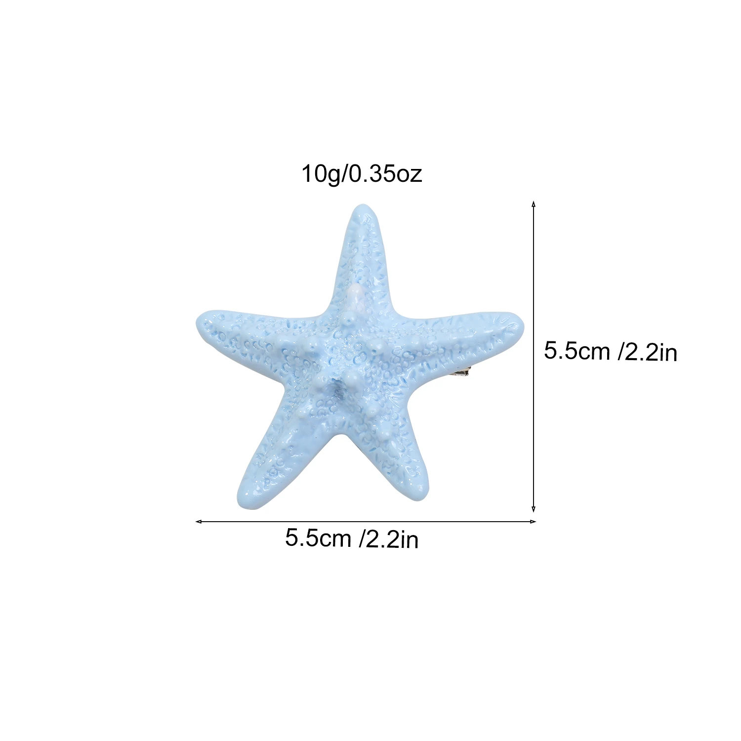 Épingles à cheveux étoile de mer en résine pour femmes et filles, pinces à cheveux sirène, accessoires de plage, 5 pièces