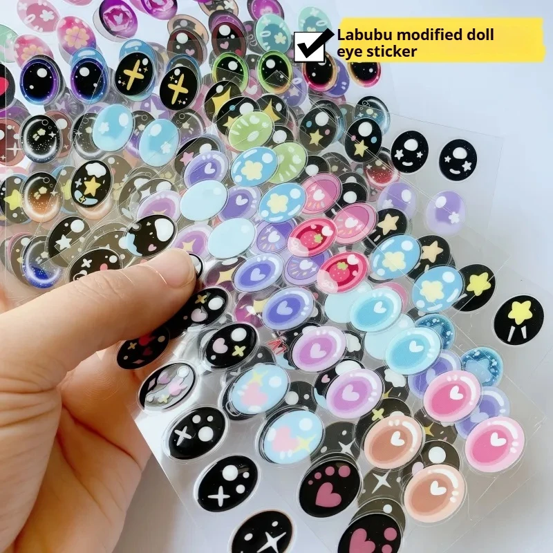 

16 Pairs Eyes Stickers For Labubu Custom Doll Accessories Vinyl Dolls Makeup Diy Tools Exquisite Eye Stickers