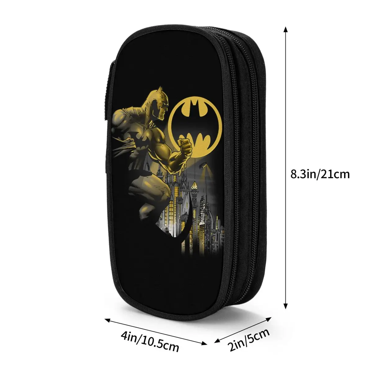 Imagem -06 - Bated Man Bat Signal Pencil Case Caixa de Caneta para Menina e Menino Bolsa de Armazenamento Grande Papelaria para Escritório Presentes