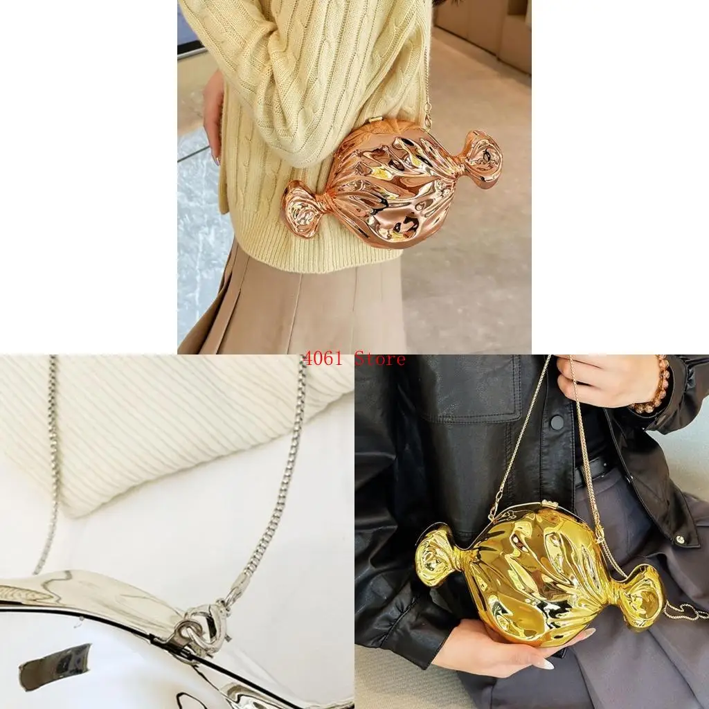 

Elegant Wedding Dinner Acrylic Clutch with Candy Chain Strap Handbag