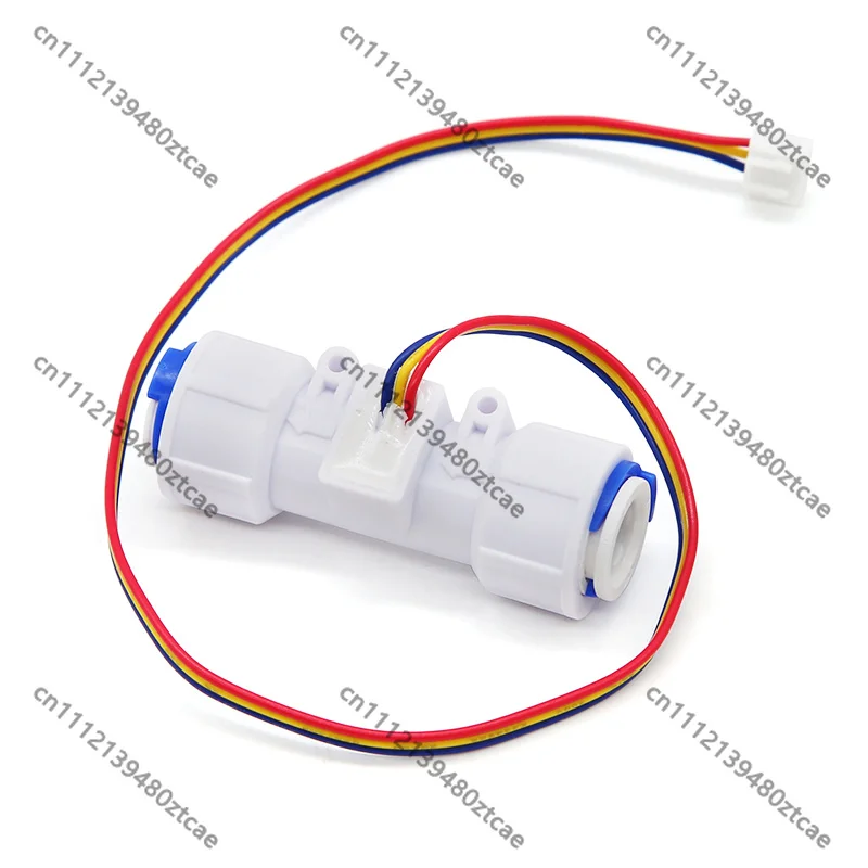 POM Flow Meter with 3/8 Quick Connection, 0.3-4L/min Flow Range, NPN Pulse Signal, Food Grade for Beverage Water System
