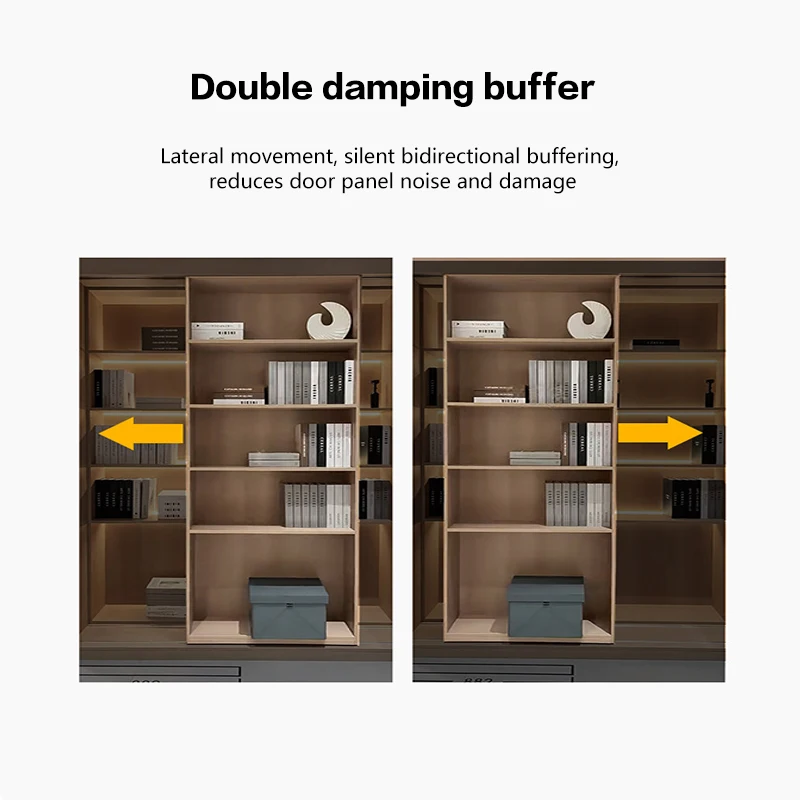 Cabinet In Cabinet Movable Slide Rail Hidden Two Way Buffer Push Pull Bookcase Storage Cabinet Track Hardware Soft Close Set