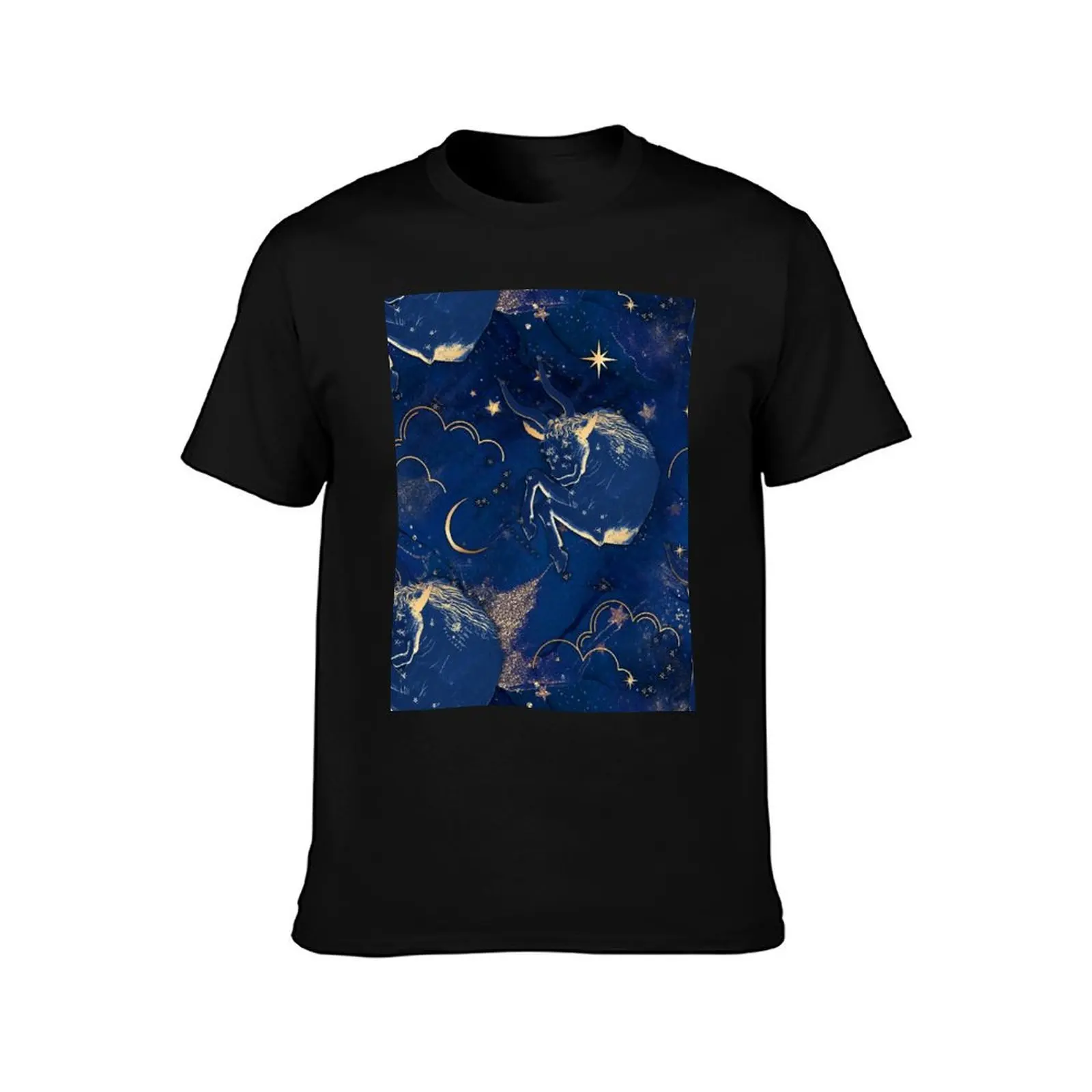 Taurus Constellation with Pleiades & Moon T-Shirt kawaii clothes boys animal print street wear men t shirts high quality