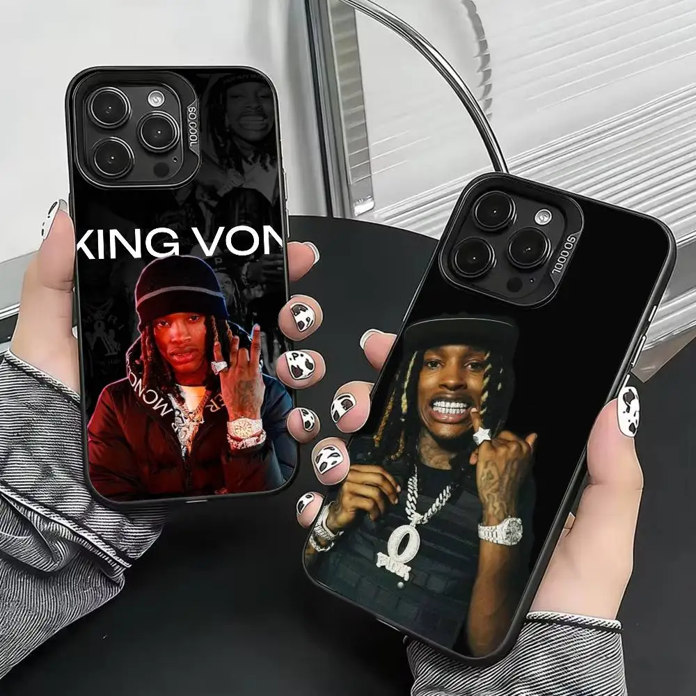 

Raper K-King V-Von Phone Case For iPhone 17,16,15,14,13,12,11 Plus,Pro Max,XS,Colorful Silver Black Cover