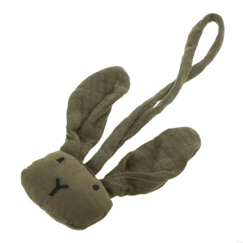 H055 Bunny para Baby Stroller Bunny Pacifier Clip algodón Recién nacido Muñeca