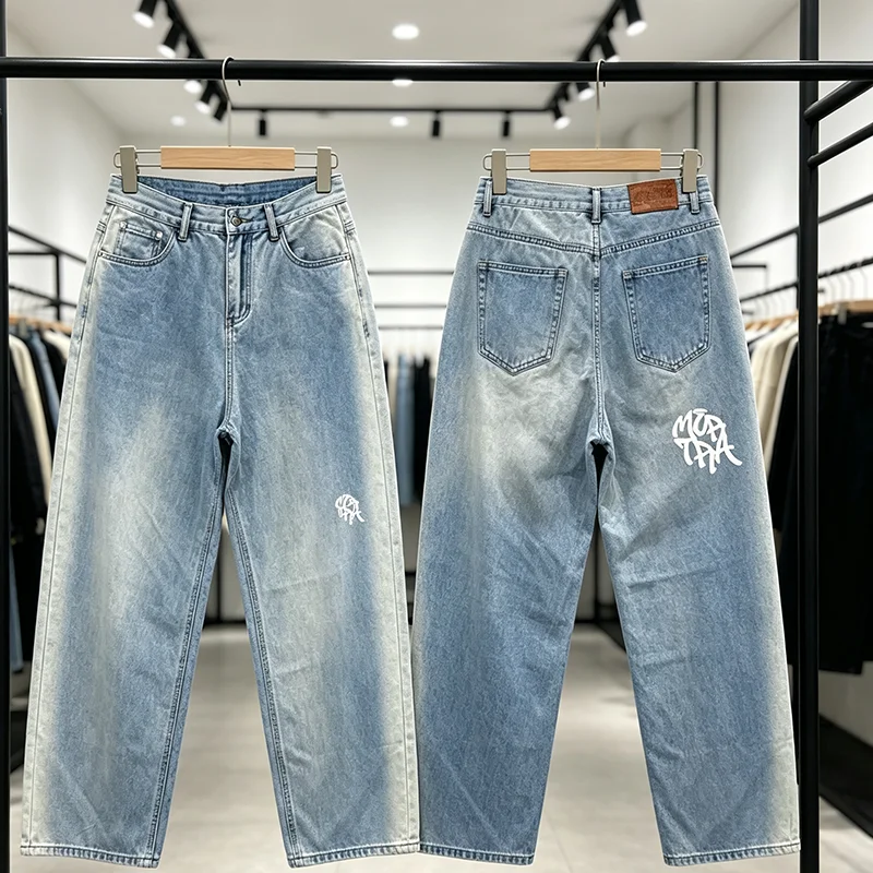 2026 Fall Winter New Arrival Black Mertre Jeans Vintage Washed Casual Denim Pants Fast Delivery