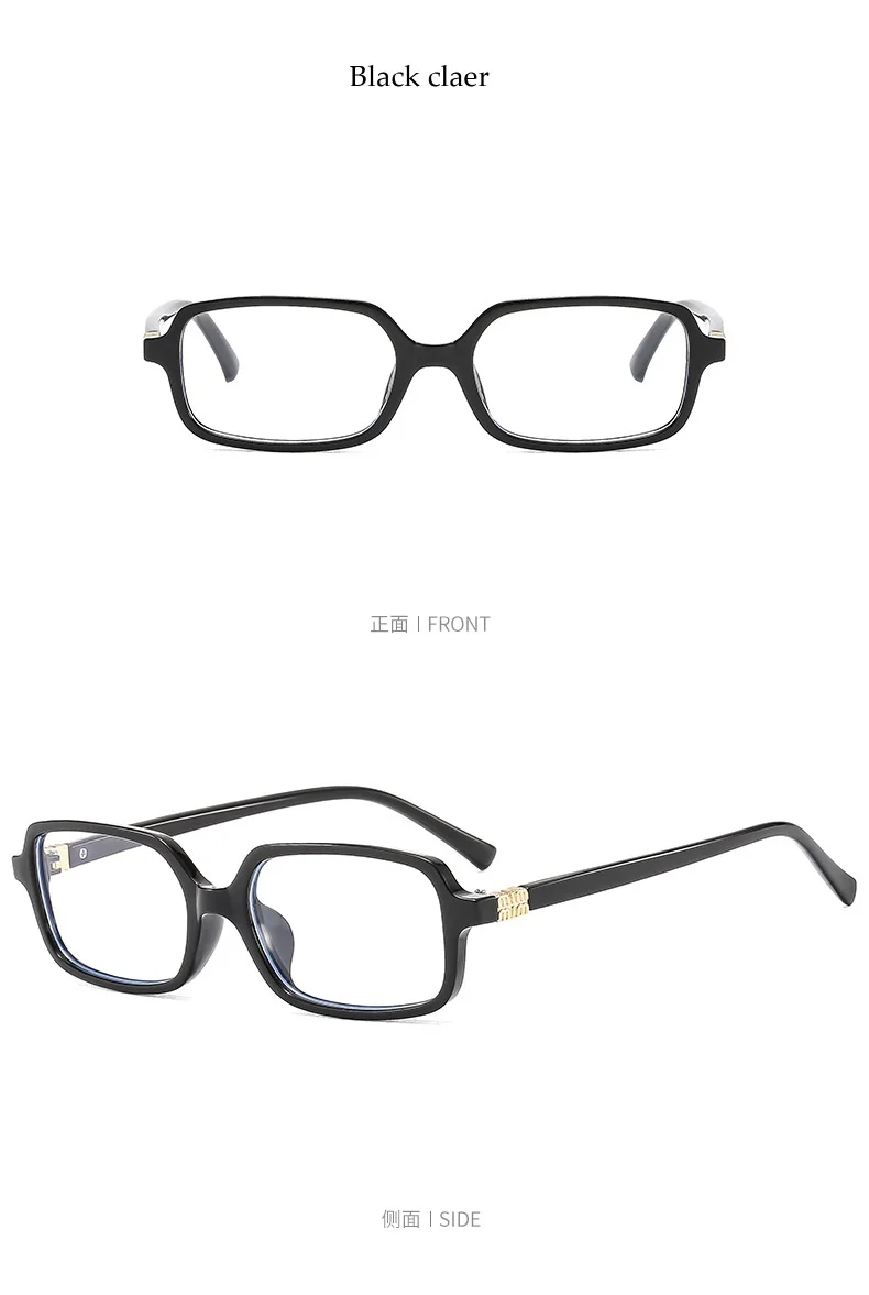 Vintage Rechteck Sonnenbrille Frauen 2024, Marke Designer Kleine Oval Anti Blaues Licht Gläser Retro Mode Männer Leopard Eyegalsses – Detail 8