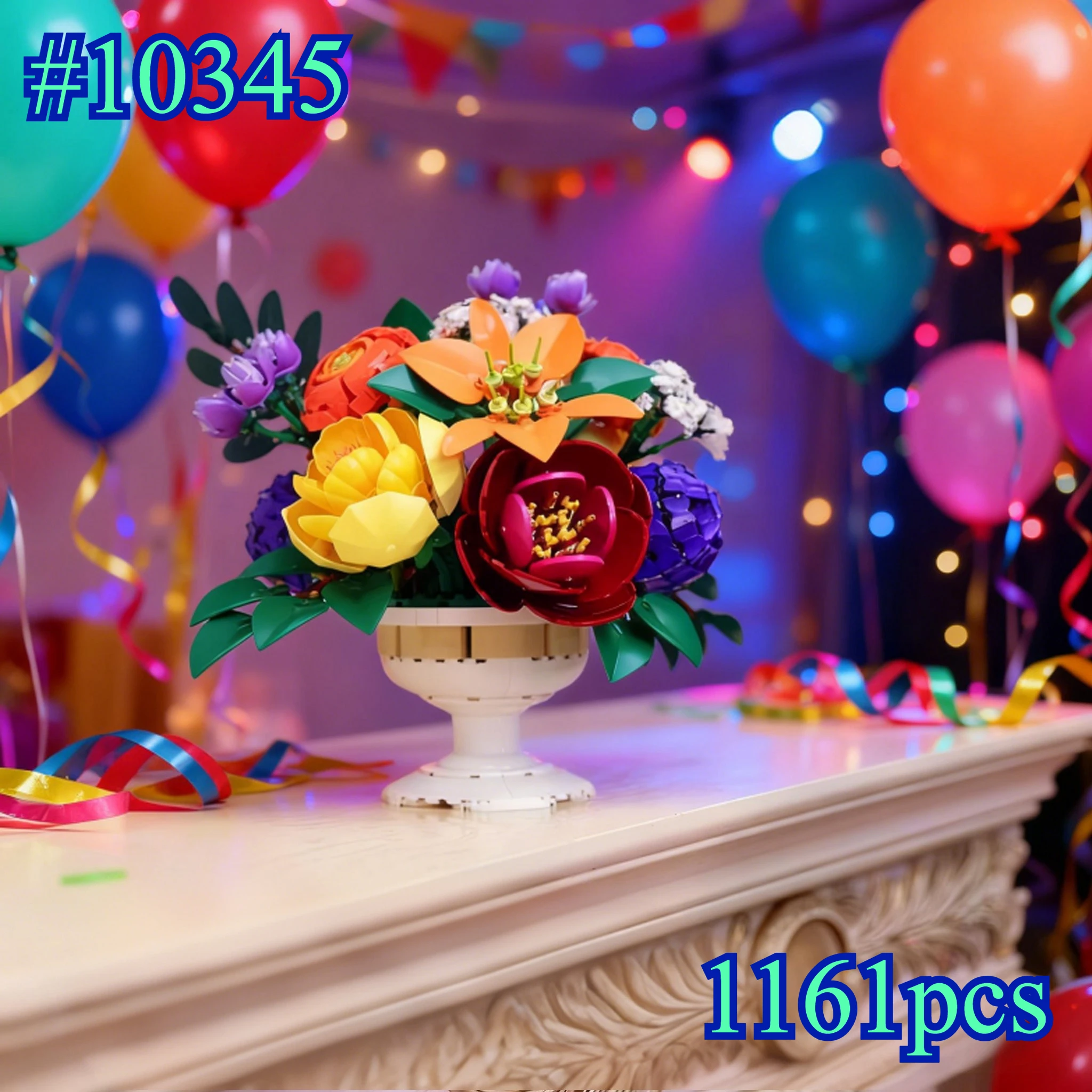 Decoraciones de flores y plantas 10345 Conjuntos de bloques de construcción compatibles con partículas Legoed Adecuado para regalos de Navidad 1161 piezas