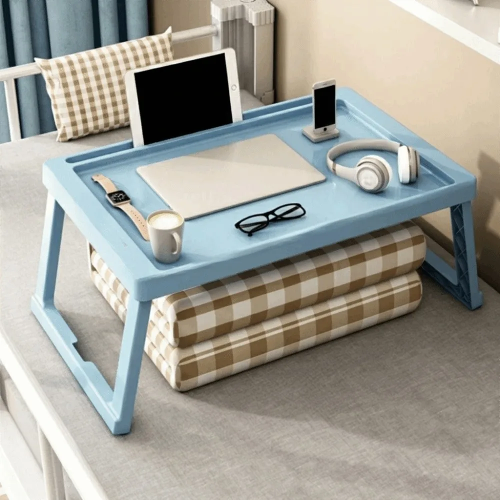 No-Installation Folding Bed Table Non-slip Multifunctional Small Laptop Desk Foldable Space Saving Portable Lap Table
