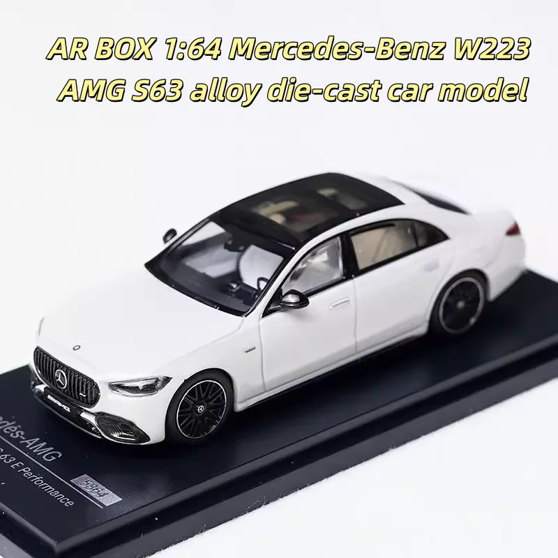 

1:64 Business Sedan W223 AMG S63, модель автомобиля из литого под давлением сплава, для подростков, для игры в подарок мальчику, украшение для взрослых.