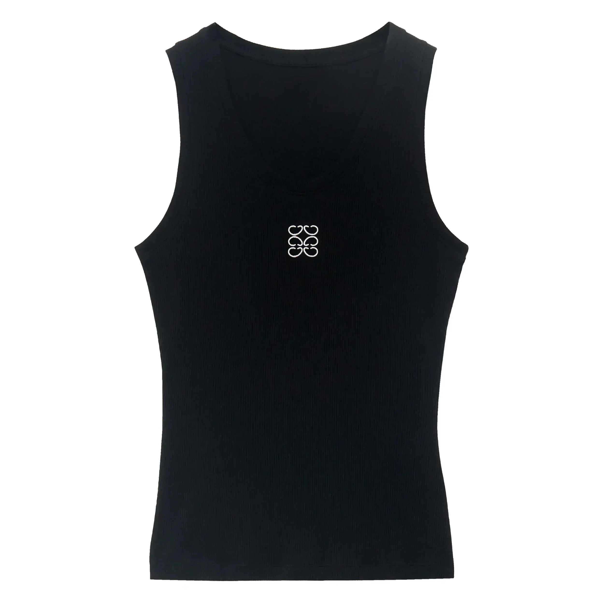 New Fashion All-in-one Sports Vest Embroidered Logo Slim U Collar Sleeveless Goddess Halter Top
