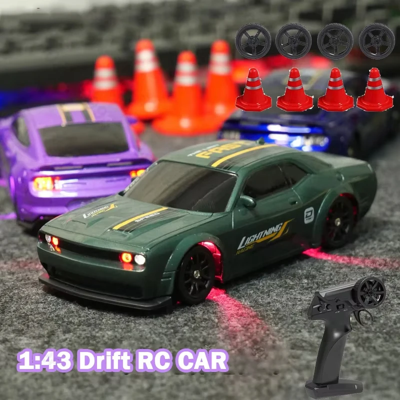 

1:43 Drift Racing RC Car Model Full scale 2.4G Four-wheel Drive Mini RC Car High-speed Traction Mini Competition Car Model Xmas