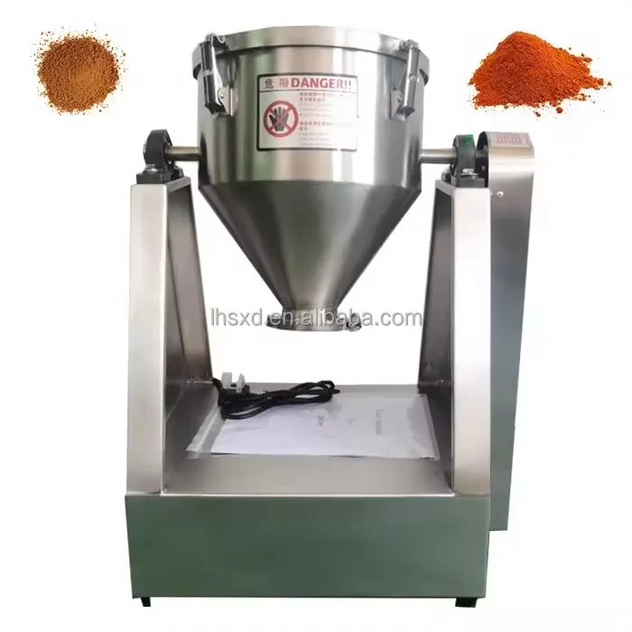 Máquina mezcladora de polvo ForFood para café, cacao en polvo, curry, polvo para hornear, mezclador de tambor de acero inoxidable