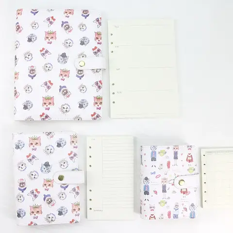 45 stycken A5 A6 A7 6-ringars lösa blad anteckningsblock refillpärm innerblad budget veckovis månadsvis att-göra linje prickigt rutnät papper brevpapper 8 best sales A6-påfyllningspapper - №7