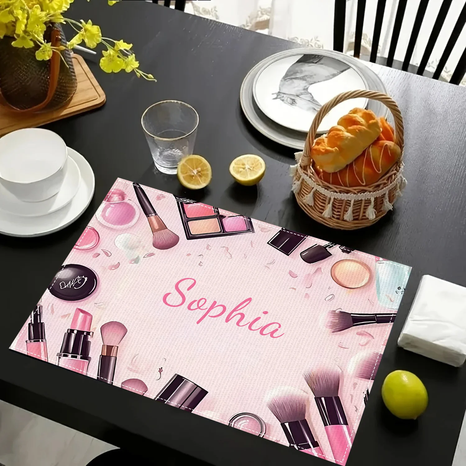 Customized Name Cosmetics Design Placemats Home Decor Production Spring And Summer Home Decorations Personalized Gifts for Home