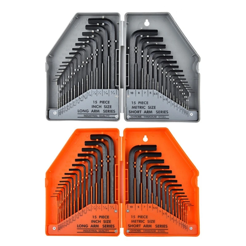 Conjunto Chave Sextavada 31 Peças Conjunto Chave Allen Polegada Métrica mm 07 Mm10 mm 00283