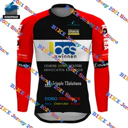 2024 LRG Cycling Team Windproof Windproof Men‘s Winter Cycling Jersey Long Sleeve Rode Bike Mtb Maillot Ropa