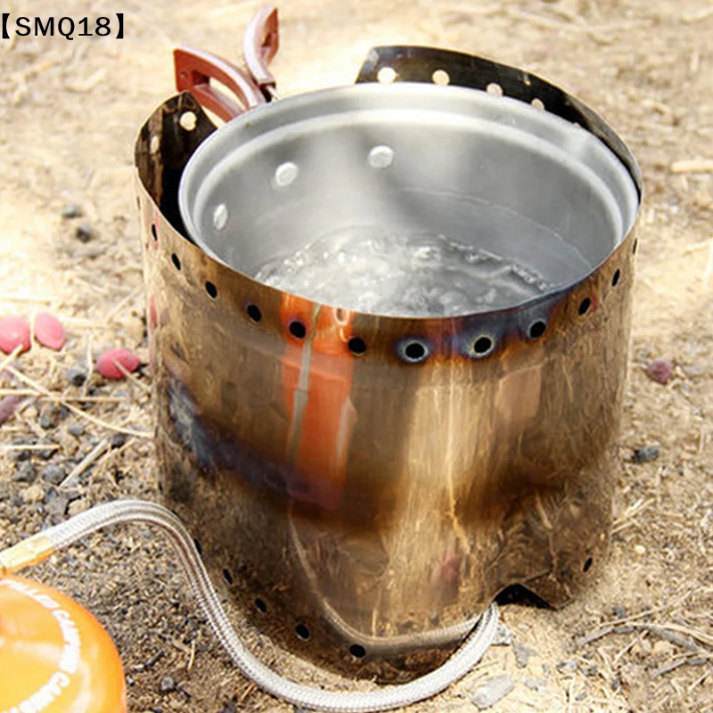 Gas Stove Titanium Wind Shield - Outdoor Camping Gas Stove ulasan dan harga