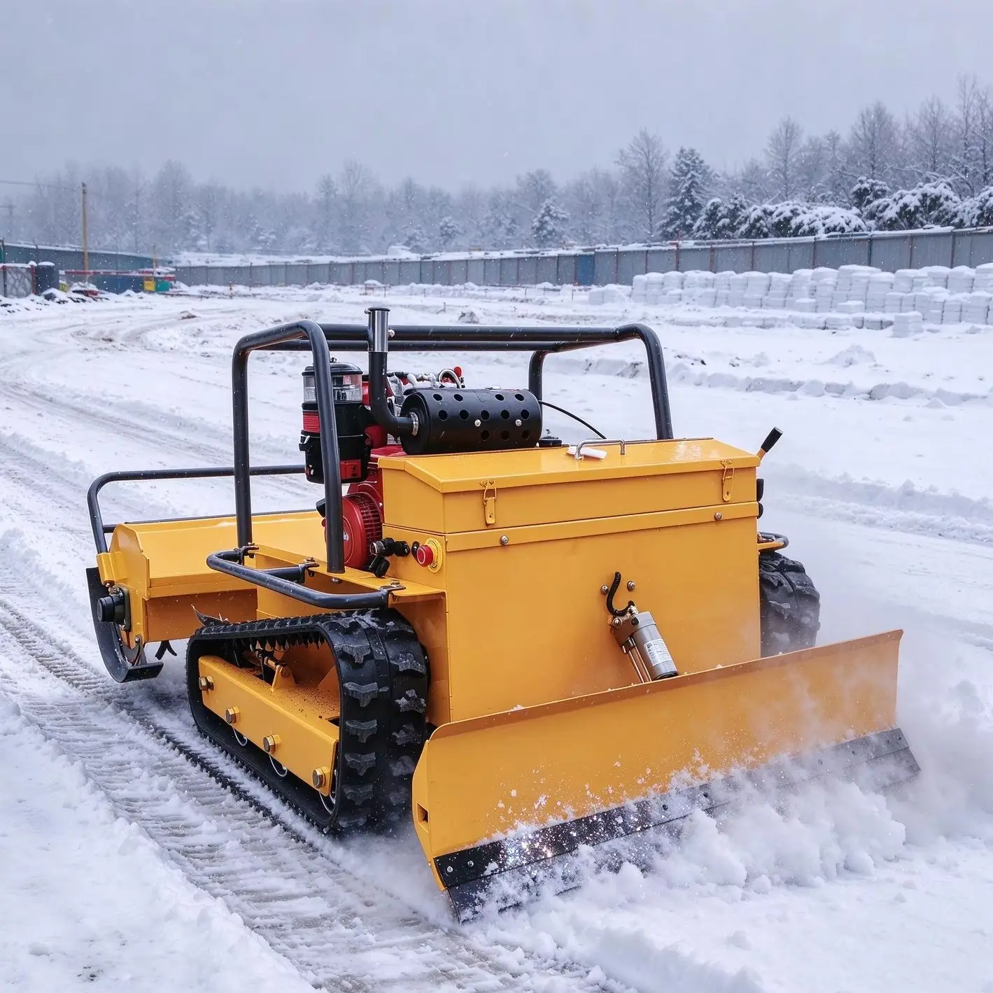 High-Power Tracked Flail-Blade Mower Winter Operations Snowplow Blade Compatible Heavy-Duty Grounds Maintenance Equipment