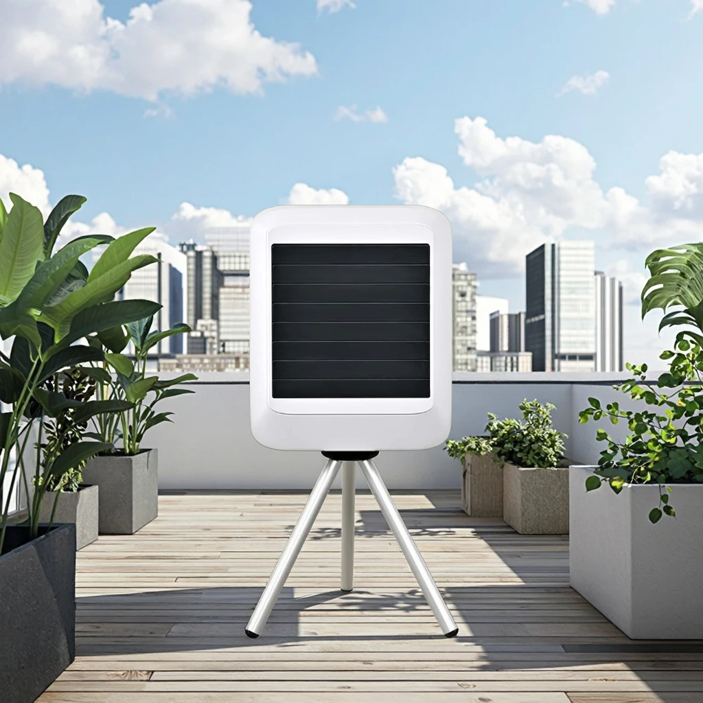 

2025 Solar AC DC 12V Battery Rechargeable Control Air Cooler Portable Fans Mini Usb Rechargeable Cooler With 3H Timer