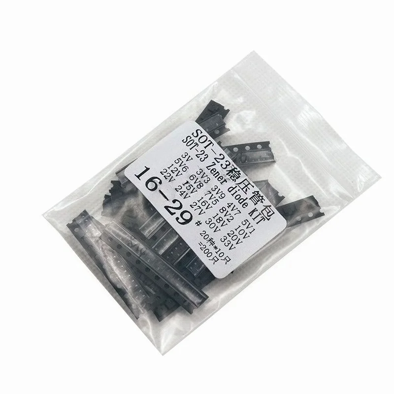 SOT-23 Voltage Regulator Assortment Kit 20 Values 10Pcs Each 200Pcs for DIY