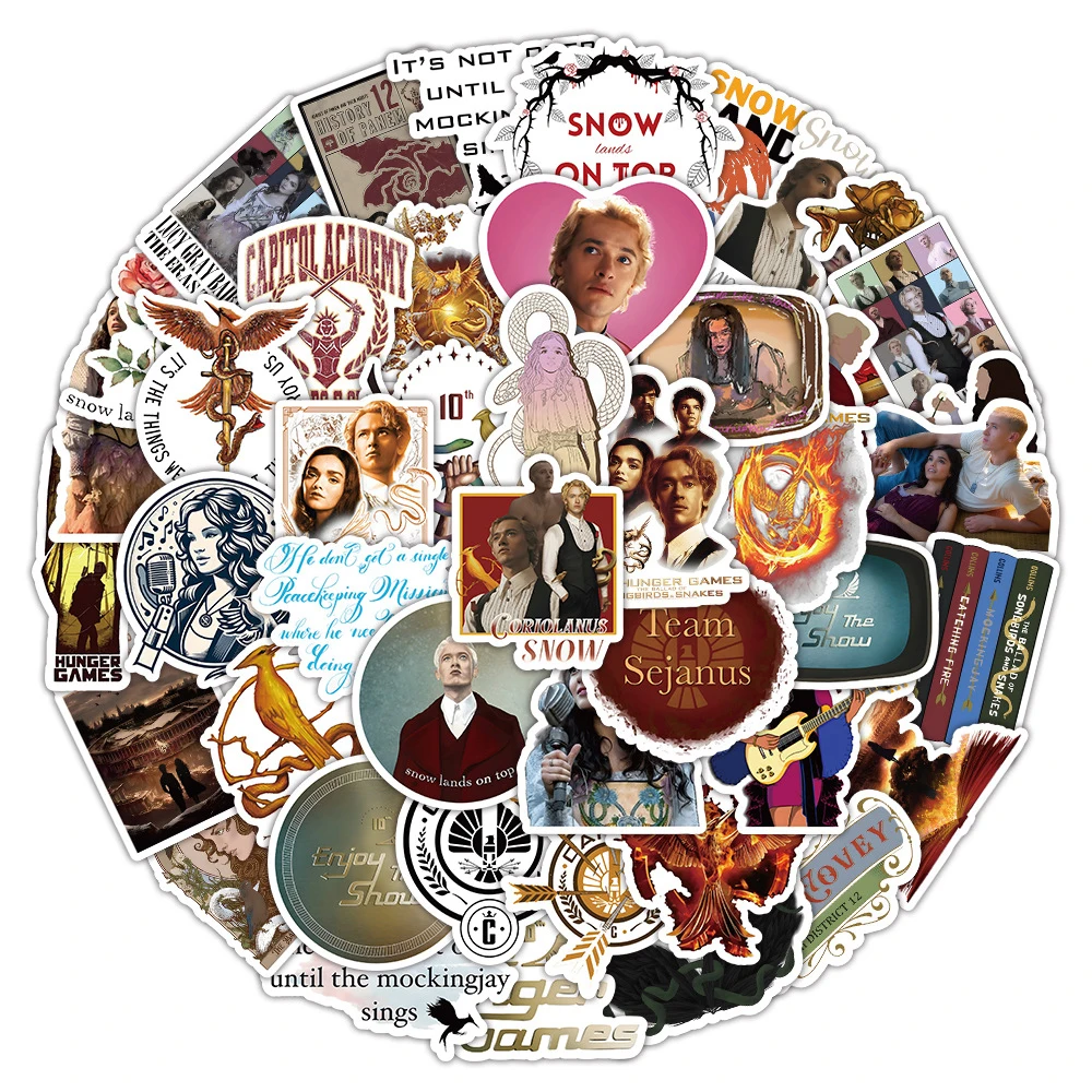 10/30/50pcs Classic The Hunger Games The Ballad of Songbirds & Snakes Movie Stickers Cool Cartoon Waterproof Decals Kid Toy Gift