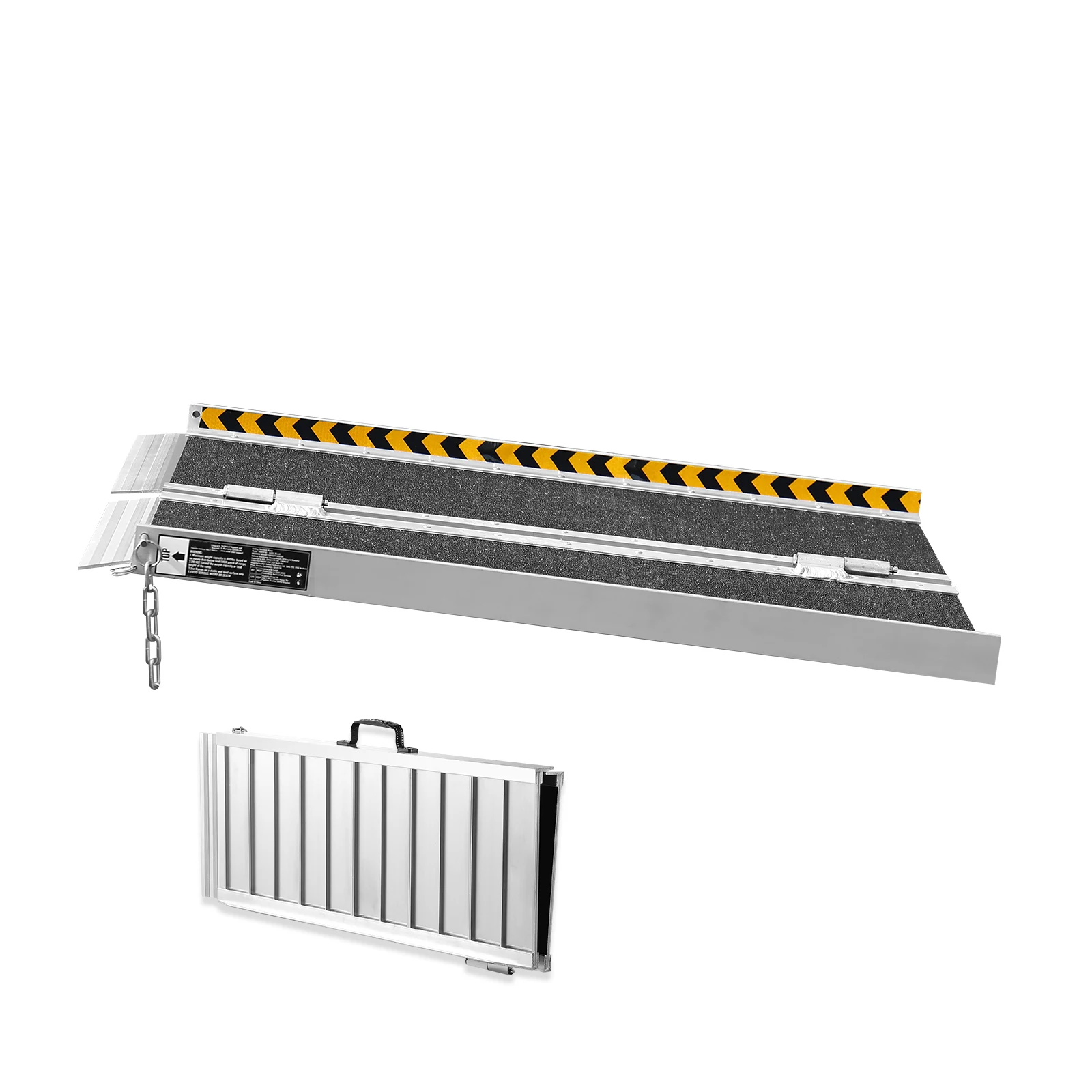 Wheelchair Ramp 24/36/48/72in 800 lbs Capacity Non-Slip Aluminum Folding Threshold Ramp Foldable Wheel Chair Ramp