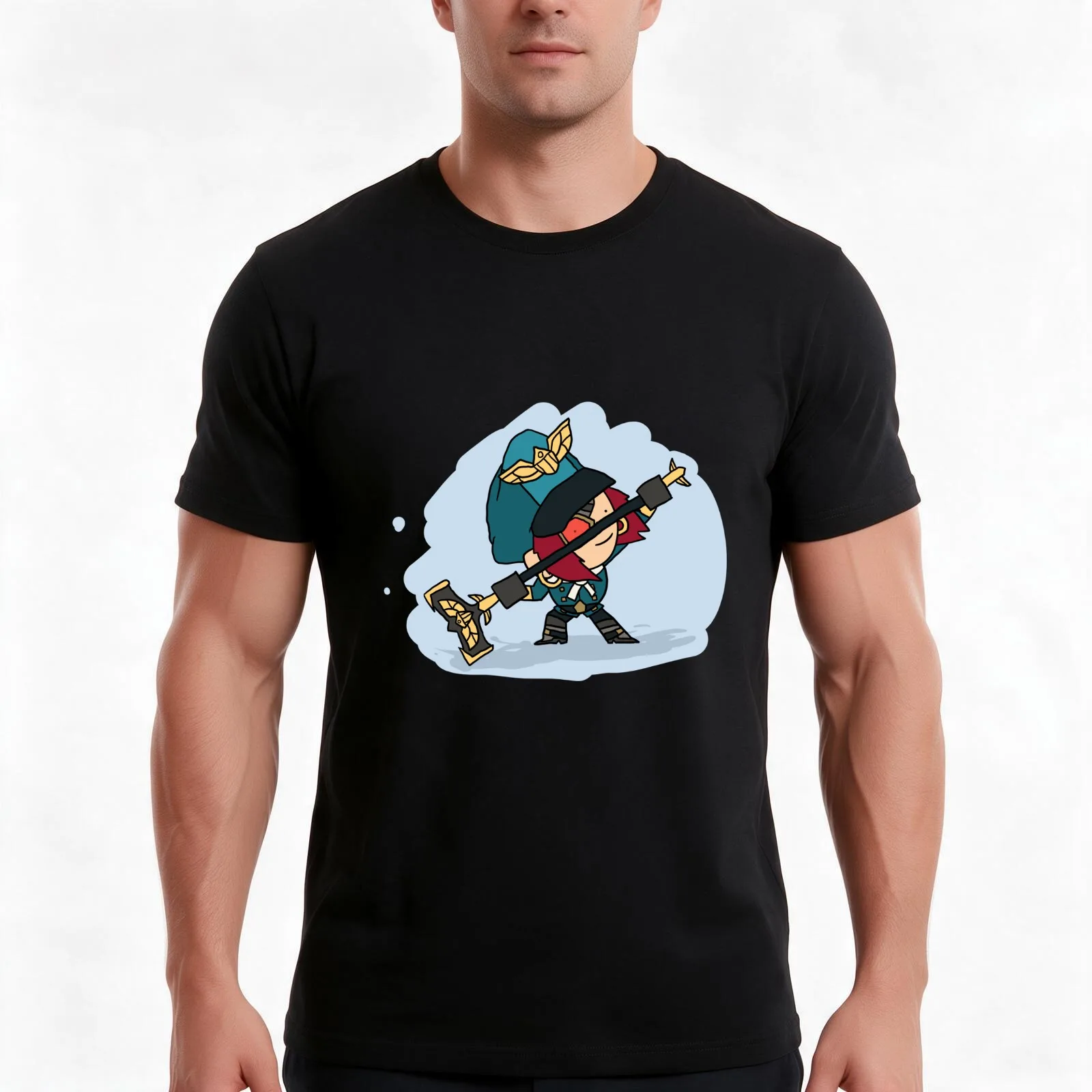 Brawlhalla - Airship Scarlet T-Shirt, Summer Casual Cotton Tee, Oversized Streetwear Tops, Vintage Graphic Print, 100% Cotton