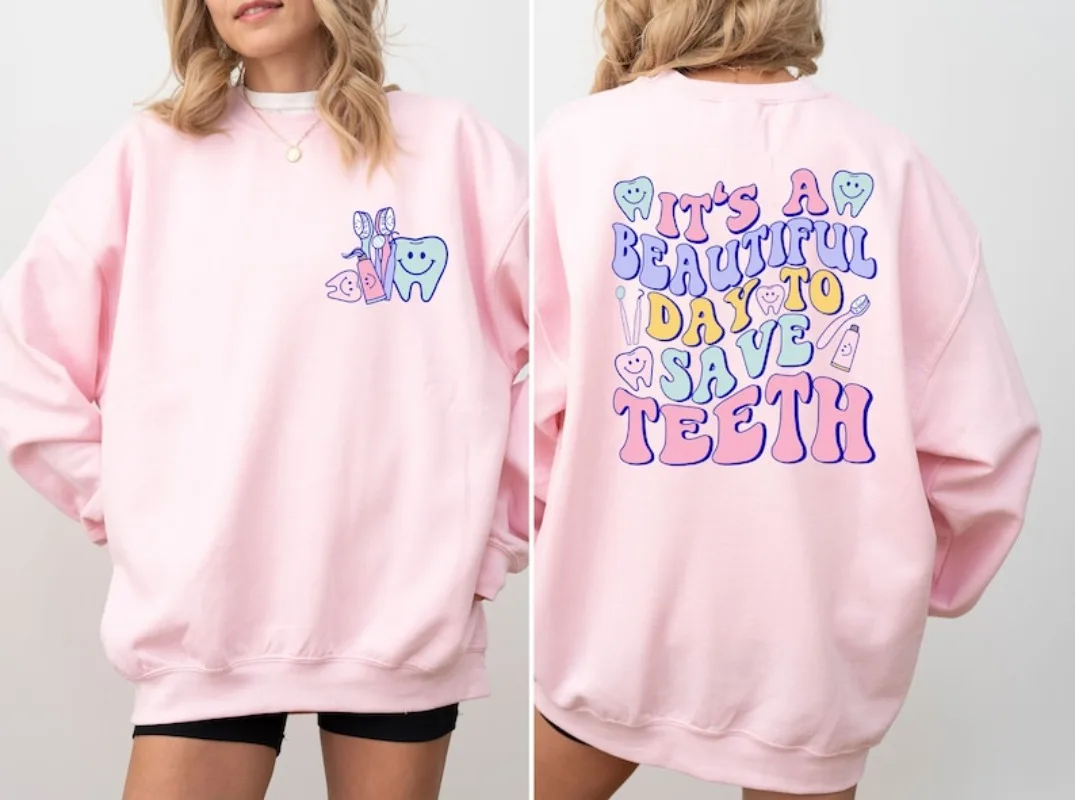 يوم جميل حفظ الأسنان هوديي طبيب الأسنان البلوز صحة الأسنان سترة جميلة الأسنان البلوز طبيب الأسنان هدية Ropa Mujer