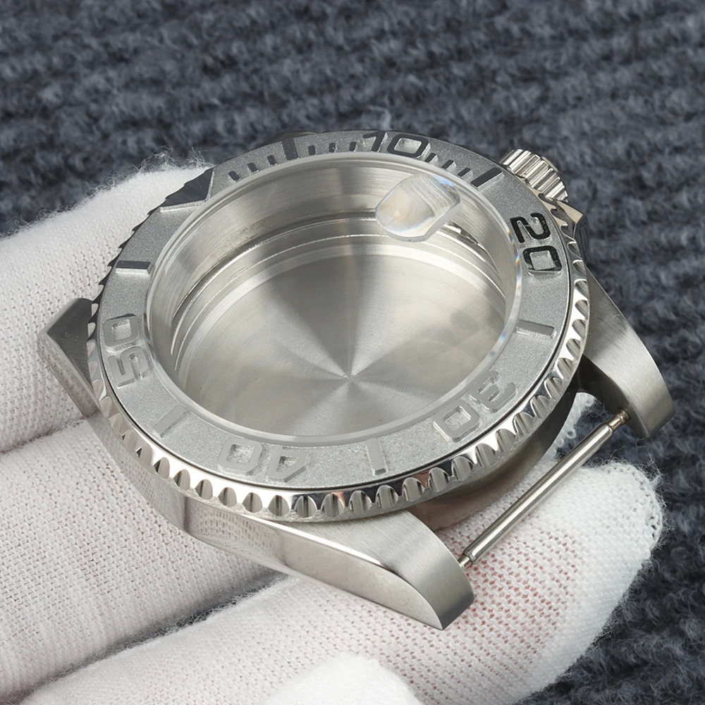 40mm Diver Watch Mod Case 316L Stainless Steel Water Resistant With NH34 NH35 NH36 NH38 Automatic Movement Yacht-Master Case