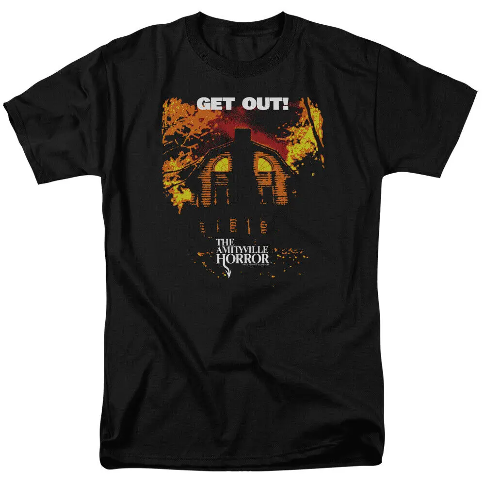 The Amityville Horror Get Out T Shirt Licensed Horror Movie Retro Tee New Black