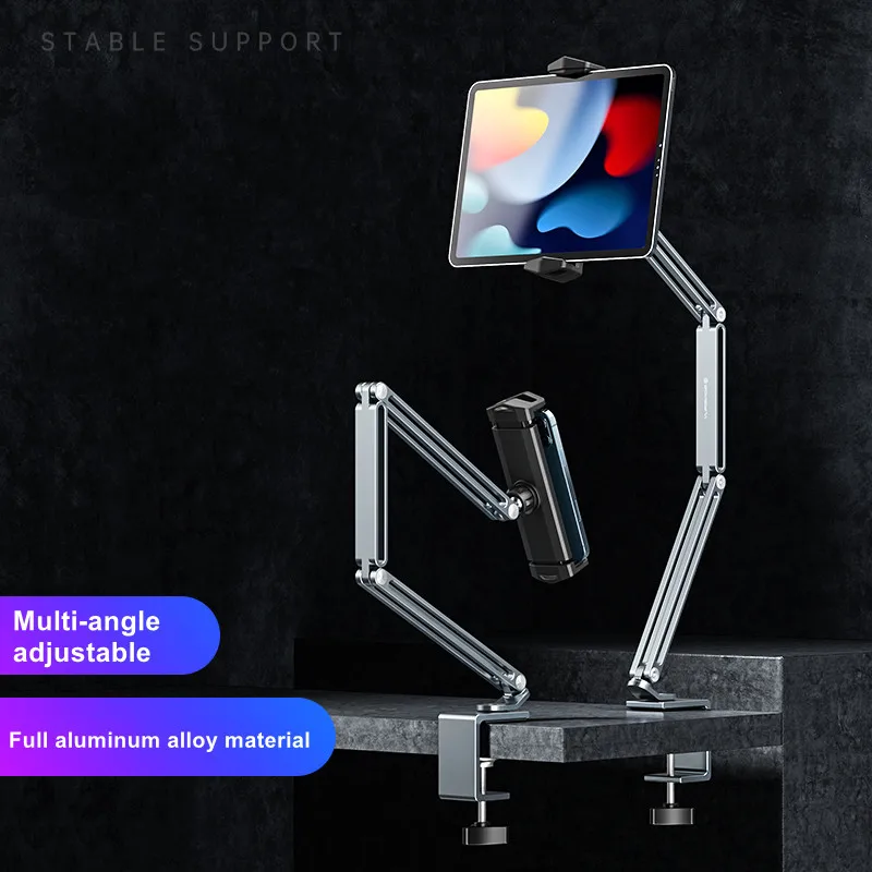 360 Degree Long Arm Tablet Holder Stand For 5 to 14 inch Tablet Smartphone Bed Desktop Lazy Holder Bracket Support For iPad