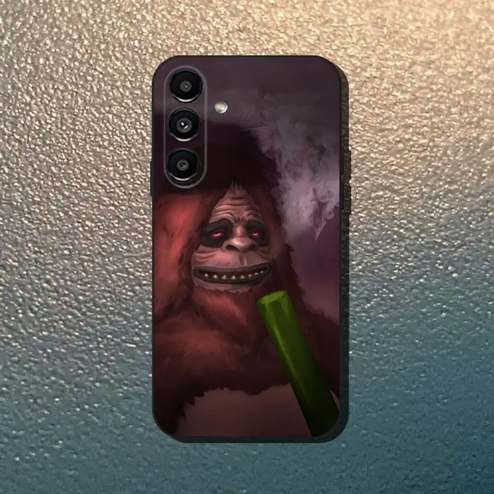 حافظة هاتف Sassy The S-Sasquatch لهاتف سامسونج جالاكسي A13، A21s، A22، A31، A32، A52، A53، A71، A80، غلاف أسود ناعم #3