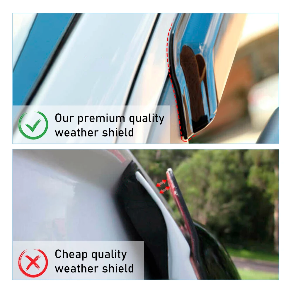 Fenster visier Sonne Regenschutz Windabweiser für Mitsubishi L200 Triton 2014-2018 4x4 Autozubehör Doppelkabine Auto Styling – Detail 5