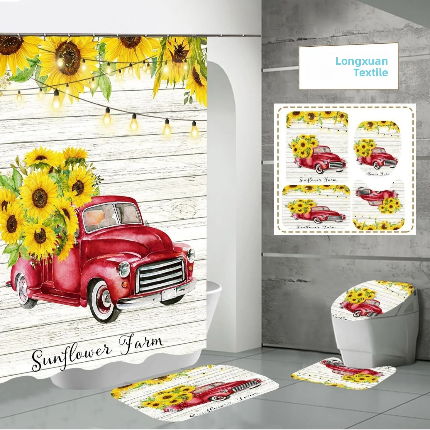 high-definition-digital-printing-waterproof-polyester-shower-curtain-american-style-daisy-partition-bath-curtain-home-cleanin