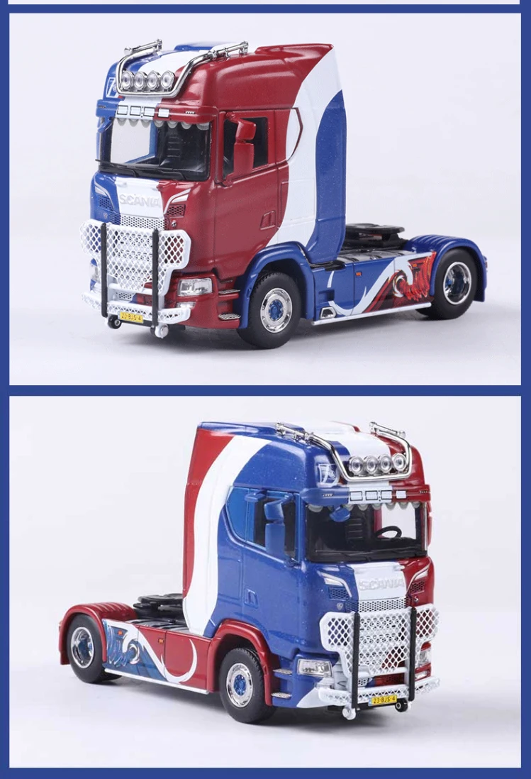 GCD Scania S730 Heavy Truck Tractor 1:64 Simulation Alloy Construction Vehicle Model Static Collection Ornament - view 5
