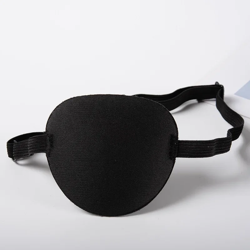 1 Uds parche en el ojo de pirata parche en el ojo único Unisex parche en el ojo un ojo lavable parche cóncavo ajustable chico disfraz de Cosplay de pirata