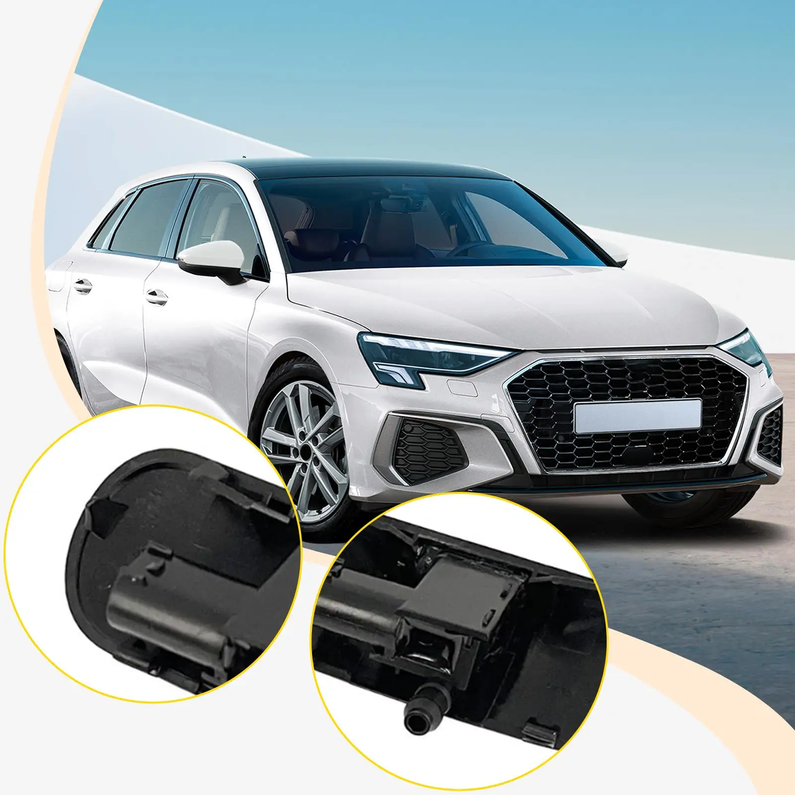 

Черный набор форсунок омывателя лобового стекла с подогревом для Audi A1 8X Q7 4L TT MK2 A4 B8, раствор для зимней погоды