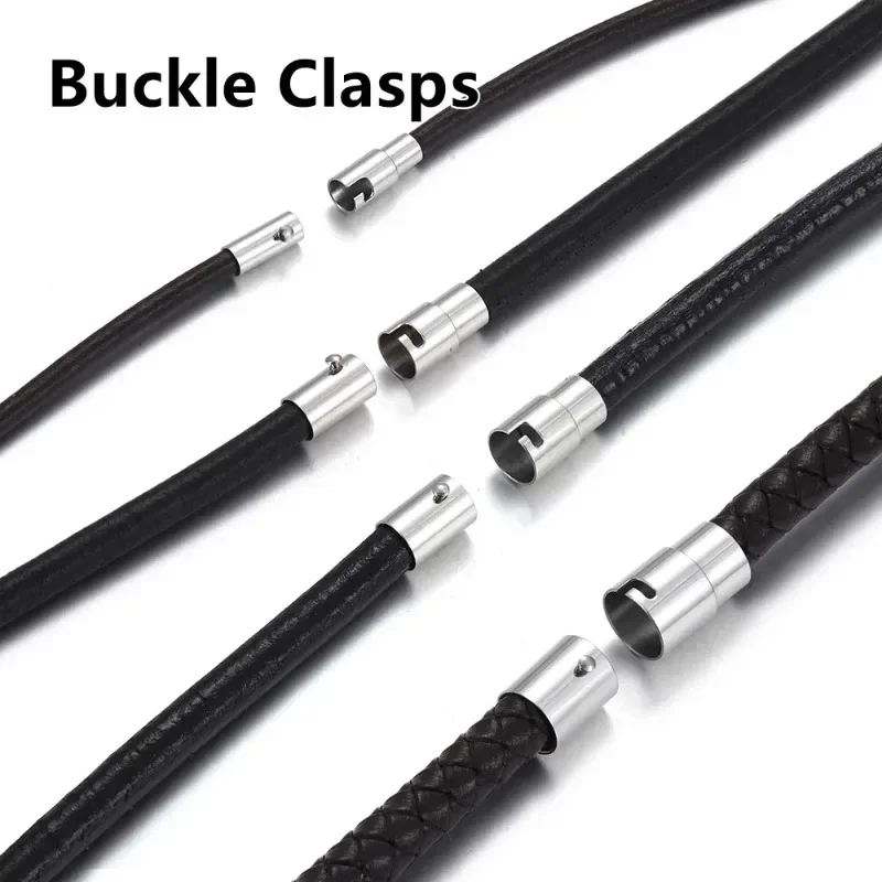 1pcs Lace Buckle Clasps for Leather Cord Bracelet Jewelry Making Accessories Stainless Steel Magnetic Clasp Fastener Closure