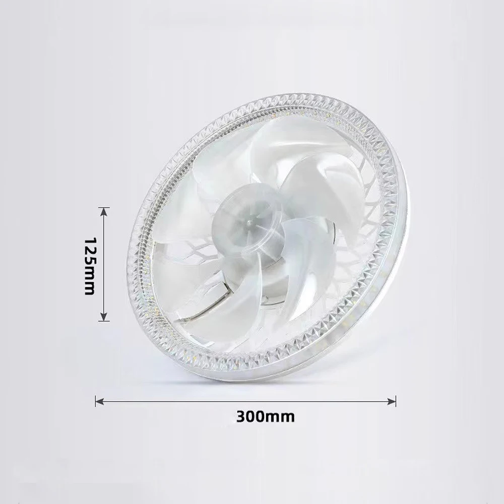 Imagem -04 - Ventilador de Teto Led Luz Moderna Lâminas Ventilador Cristal Luz Simples Sala Estar Quarto Poupança Energia Controle Remoto Luz Teto Novo