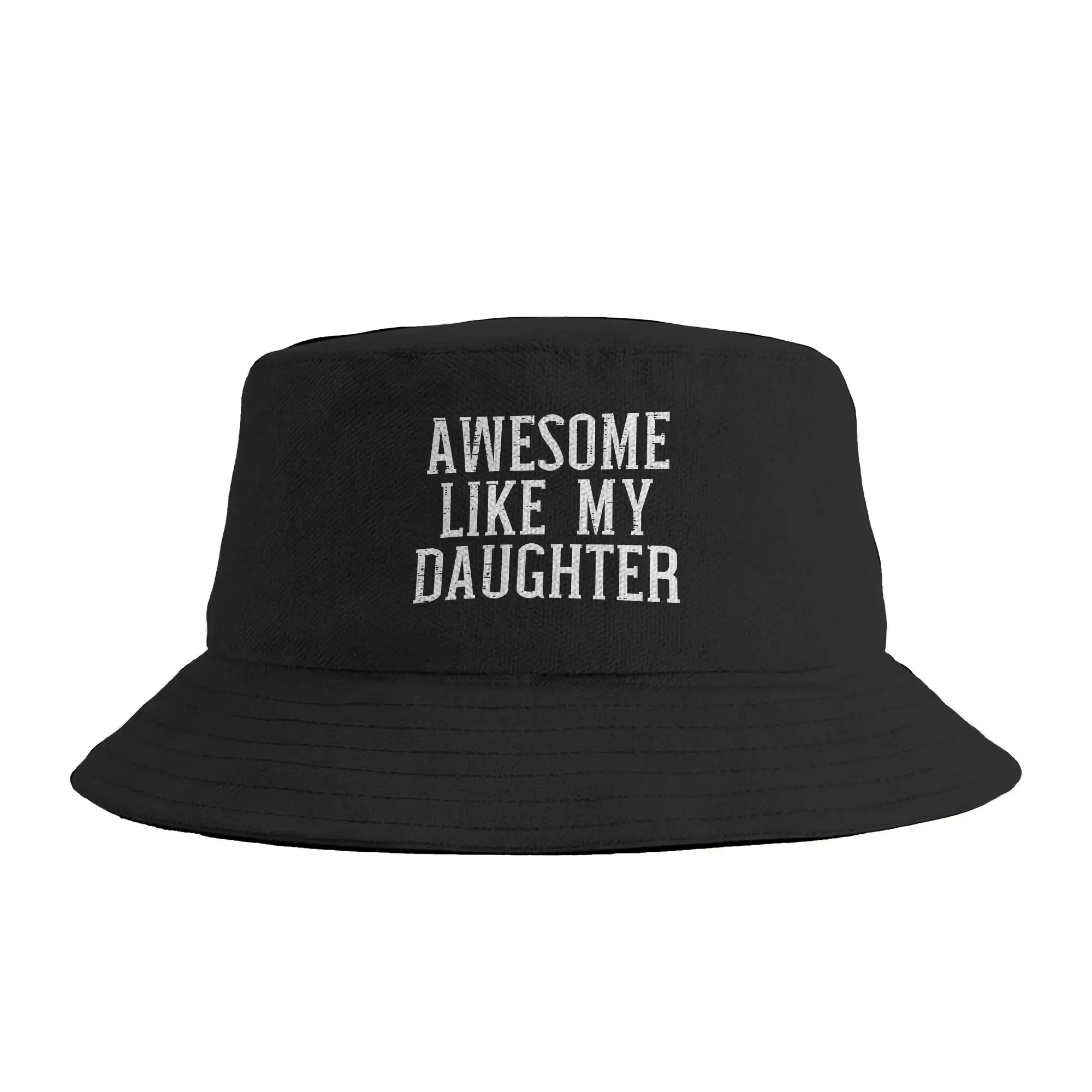 Tolles Design wie meine Tochter, lustiger Bucket Hat für Papa, Unisex-Fischerhüte, Retro-Jagdkappen, Persönlichkeits-Street-Style-Hüte