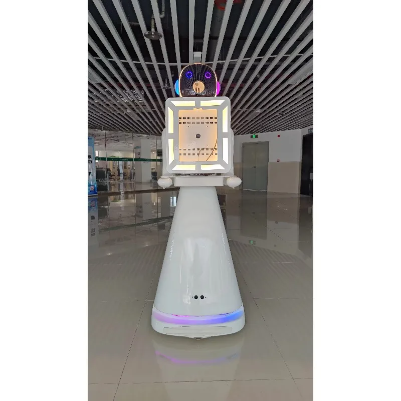 2025  Robot Wireless Remote Control Mobile Roaming Photobooth Automatic PartyWedding Supplies Robot Photo Booth with Battery