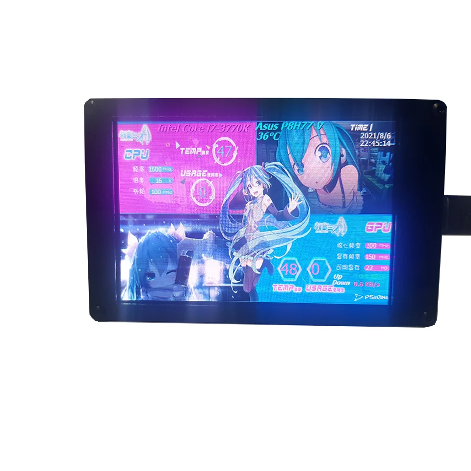 Nvarcher-pantalla LCD IPS de 3,5 pulgadas, 480x320, AIDA64, subpantalla USB, compatible con Raspberry Pi con luz de respiración RGB