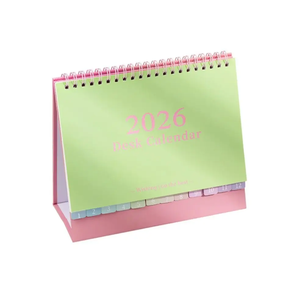 

Simple Portable 2026 Desk Calendar Schedule Mark Desktop Display Desktop Calendar Coil Calendar Office Desk Accessories