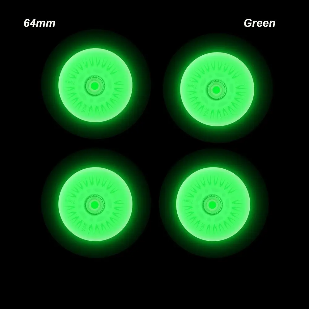 

4 шт. разноцветные 90A 70 мм 68 мм 64 мм 80 мм 76 мм 72 мм уличные роликовые коньки с вспышкой, детали роликовых колес