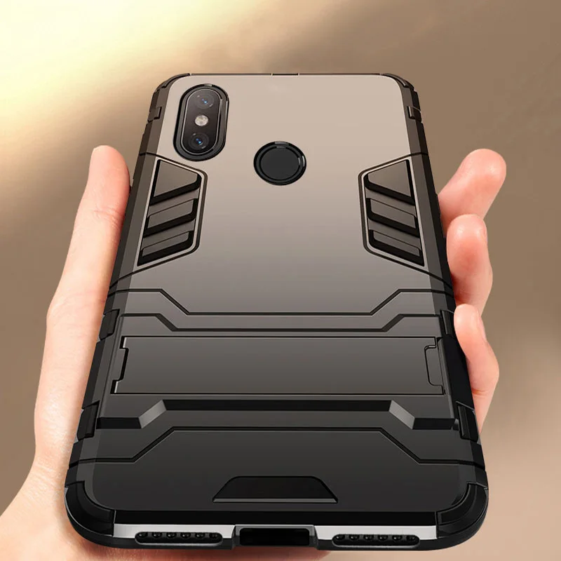 For Xiaomi Mi 8 Lite SE Case Silicone Cover Anti-Knock Hard Plastic Robot Armor Slim Back Cases For Xiaomi Mi 8 Mi8 Pro Cover