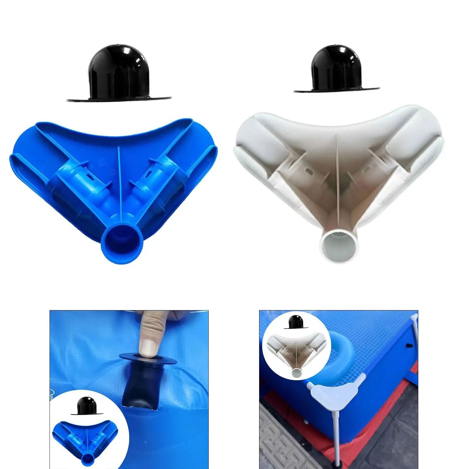 Pool Corner Joint Replace Part Assembly Spare Repair Drain Valve Plug