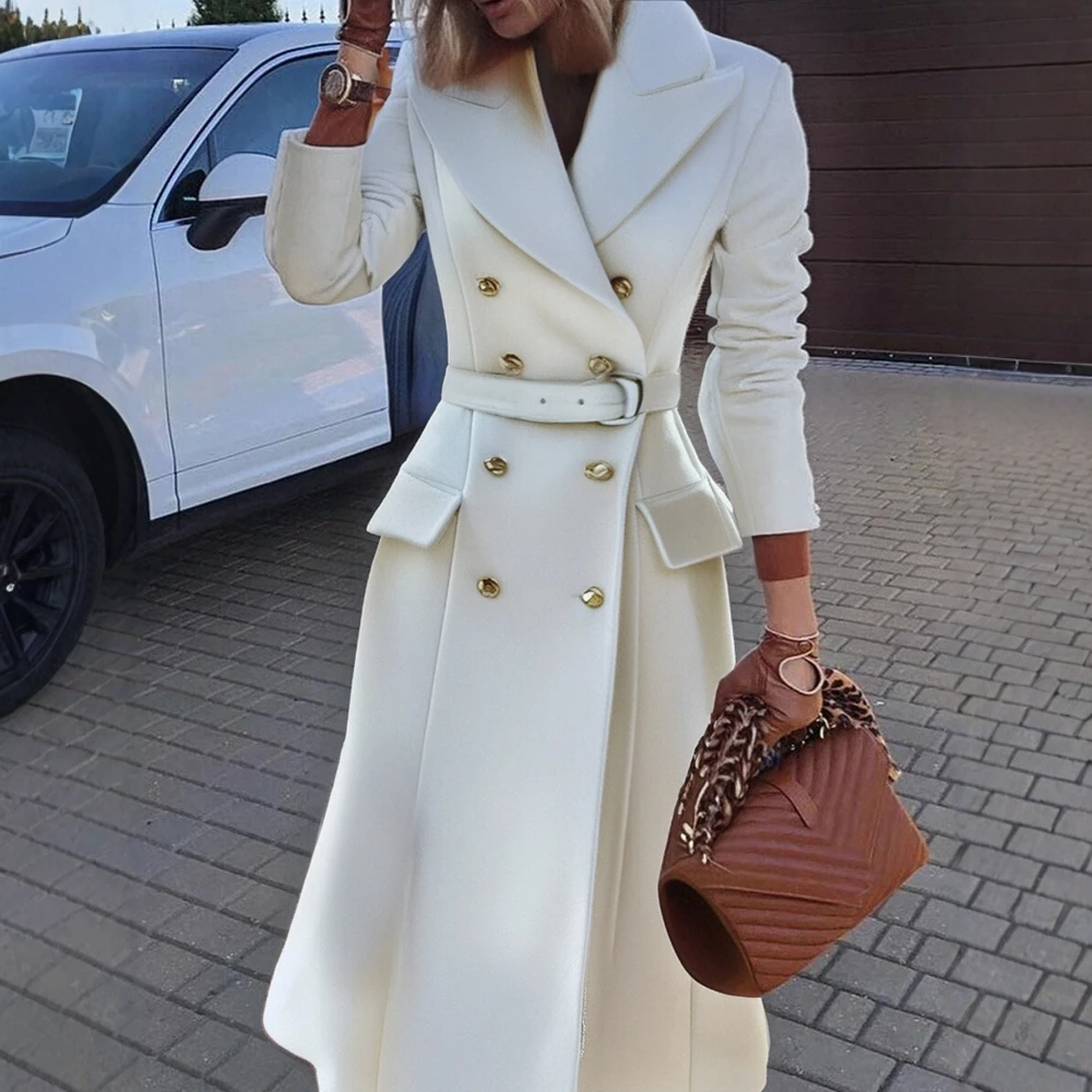 

Women's Winter Fashion Coat Comfortable Plain Chic Long Sleeve Lapel Button Front Street Daily Outerwear for Women