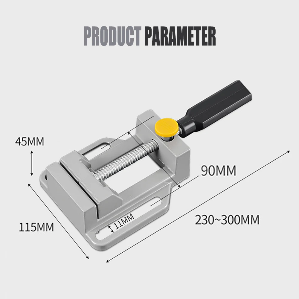 ไม้เดสก์ท็อปคลิปคลิป Clamp อลูมิเนียม Vise Bench สามารถติดตั้งเจาะไฟฟ้าเจาะงานไม้เครื่องมือ